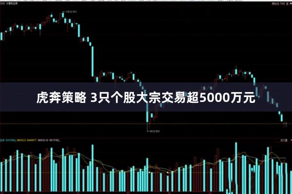 虎奔策略 3只个股大宗交易超5000万元